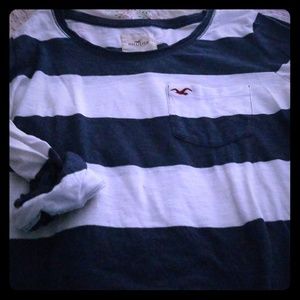 Hollister blue and stripe comfy shirt to wear with